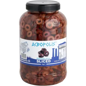 ACR KALAMATA SLICED OLIVES PET 2kg x 6