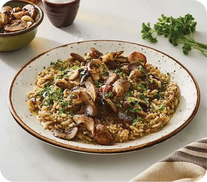 Vegan Chopped Wild Porcini Mushroom Risotto