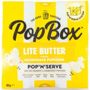 POP BOX POPCORN LITE BUTTER 85g x 10