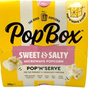 POP BOX POPCORN SWEET + SALTY 100g x 10