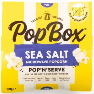POP BOX POPCORN SEA SALT 100g x 10